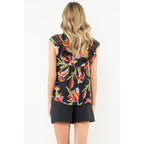 THML Flutter Sleeve Floral Top