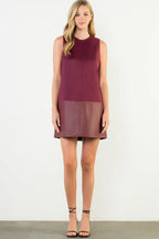 THML Sleeveless Mixed Media Dress