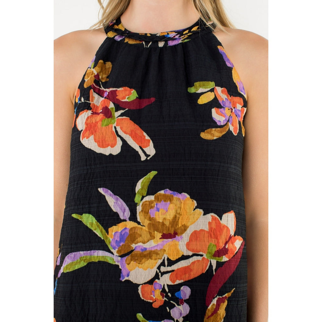 THML Sleeveless Floral Halter Dress