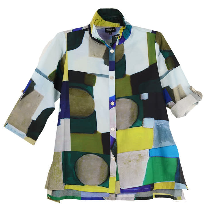Toofan Wire Collar Printed Button Down Shirt