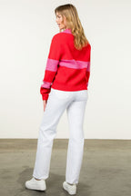 THML Collared Colorblock Sweater
