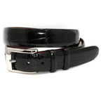 Torino - Genuine American Alligator Belt - Black, Size 32