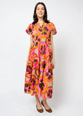 Uncle Frank Bold Floral Midi Dress