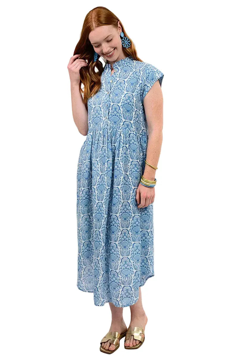 Uncle Frank Linen Blues Dress