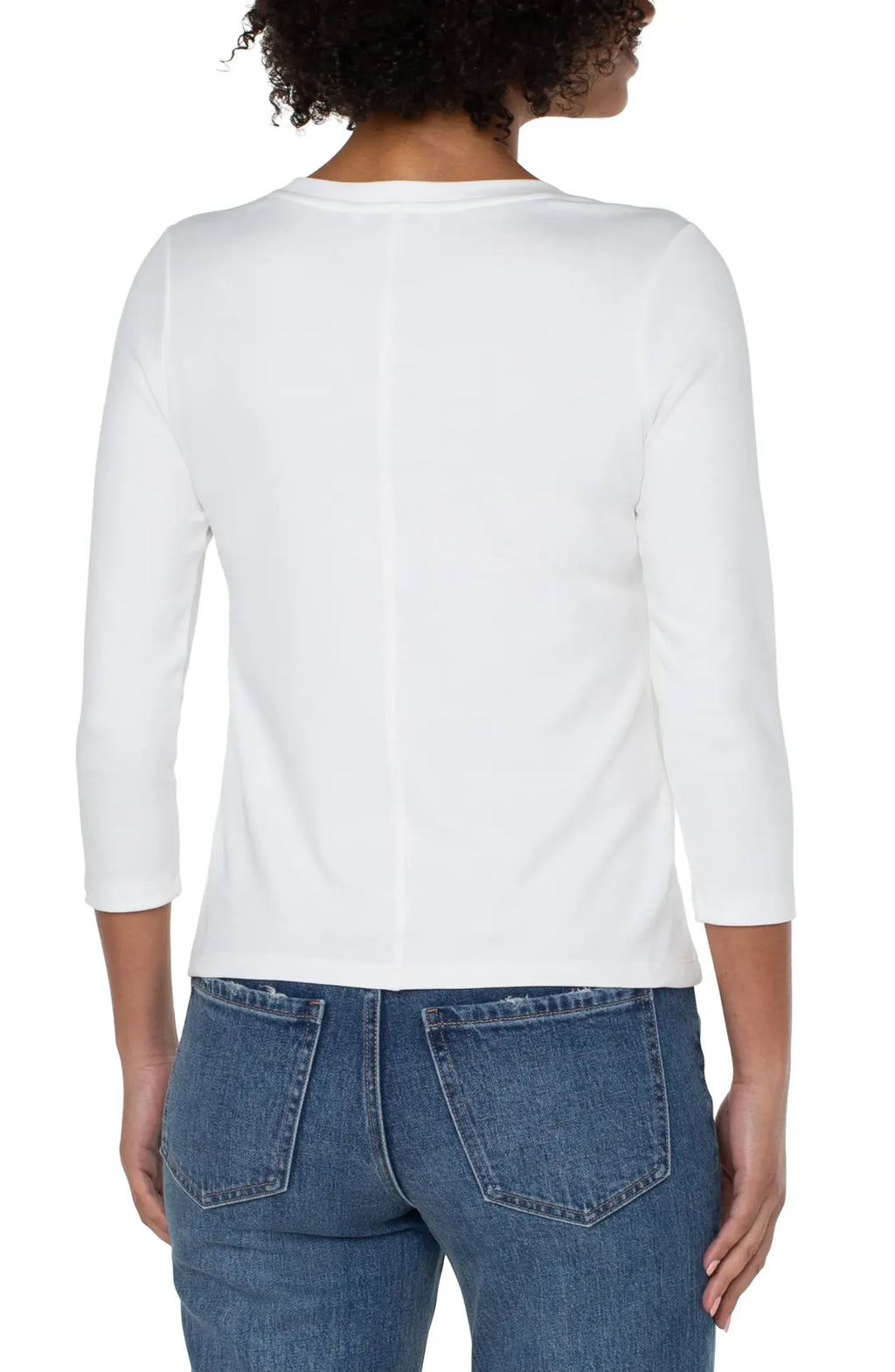 Liverpool 3/4 Sleeve Scoop Neck Knit Tee