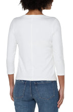Liverpool 3/4 Sleeve Scoop Neck Knit Tee