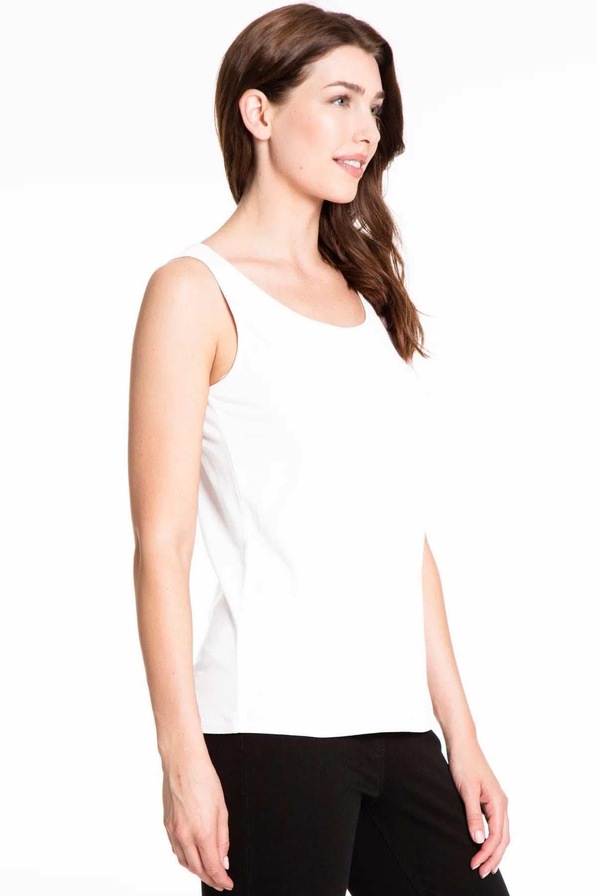 Multiples Double Scoop Neck Tank Top