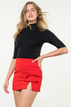 THML Bow Detail Slit Skirt