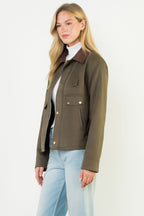 THML Mixed Media Suede Jacket