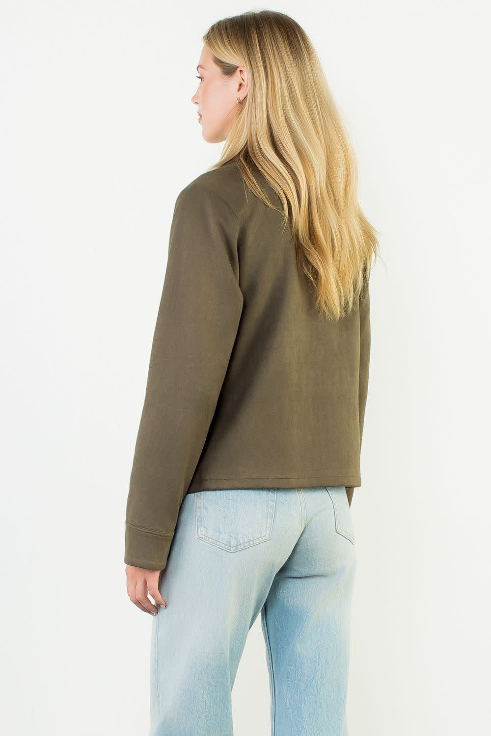 THML Mixed Media Suede Jacket