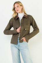 THML Mixed Media Suede Jacket